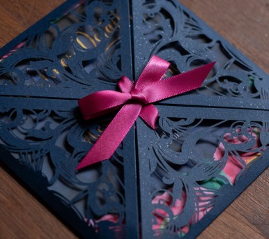 Navy & Pink Bloom
