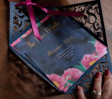 Navy & Pink Bloom