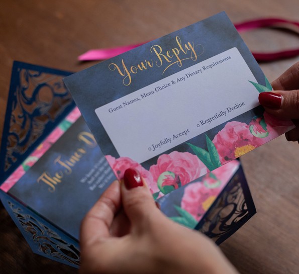 Navy & Pink Bloom