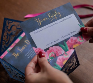 Navy & Pink Bloom