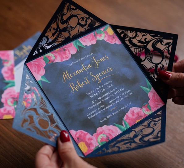 Navy & Pink Bloom