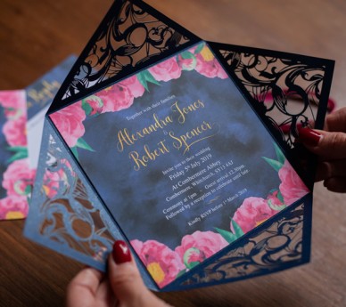 Navy & Pink Bloom